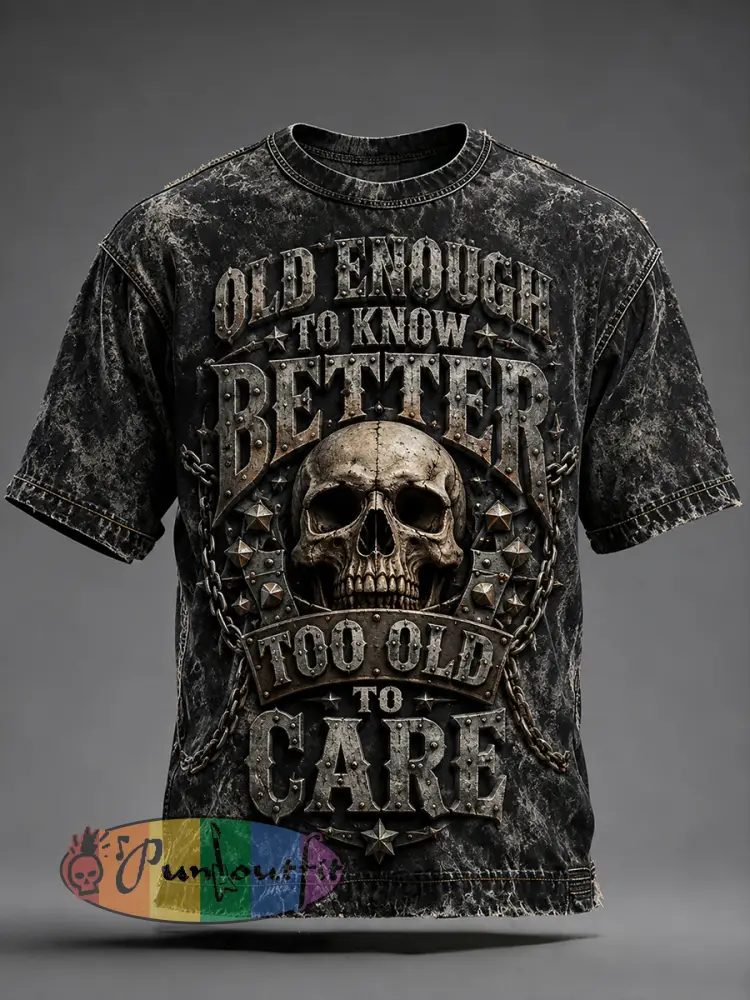 Men’s Old Fuckers Club Printed Casual T-shirt - As picture · S