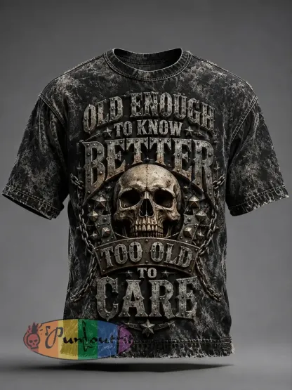 Men’s Old Fuckers Club Printed Casual T-shirt - As picture · S