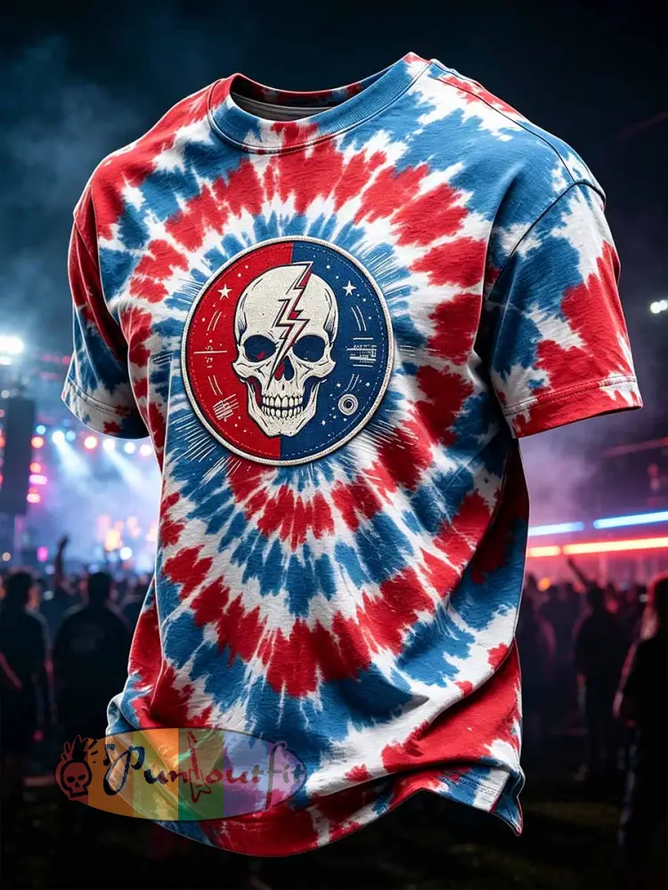 Men’s Psychedelic Rock Grateful Dead Art Print T-Shirt - As picture · S
