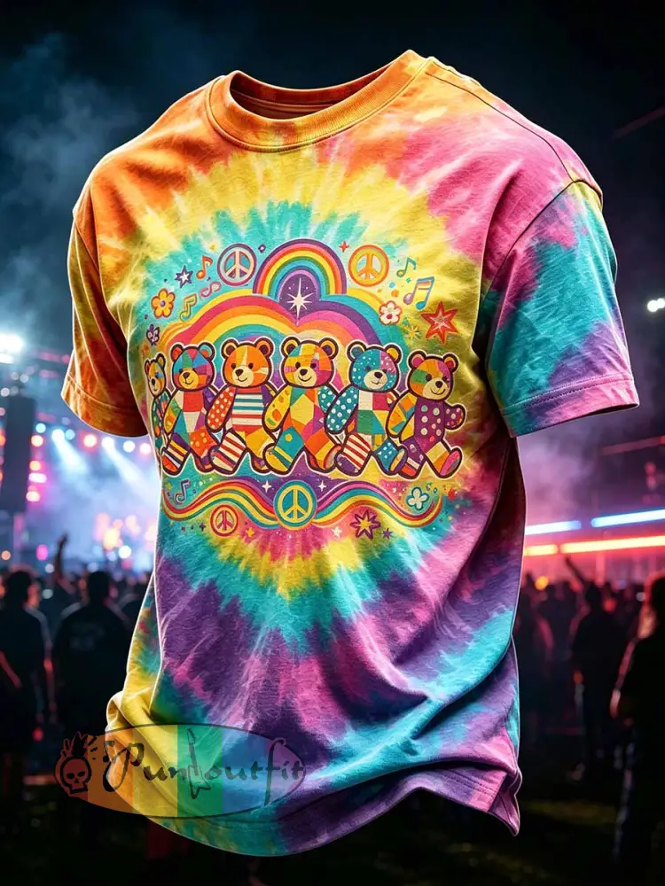 Men’s Psychedelic Rock Grateful Dead Art Print T-Shirt - As picture · S