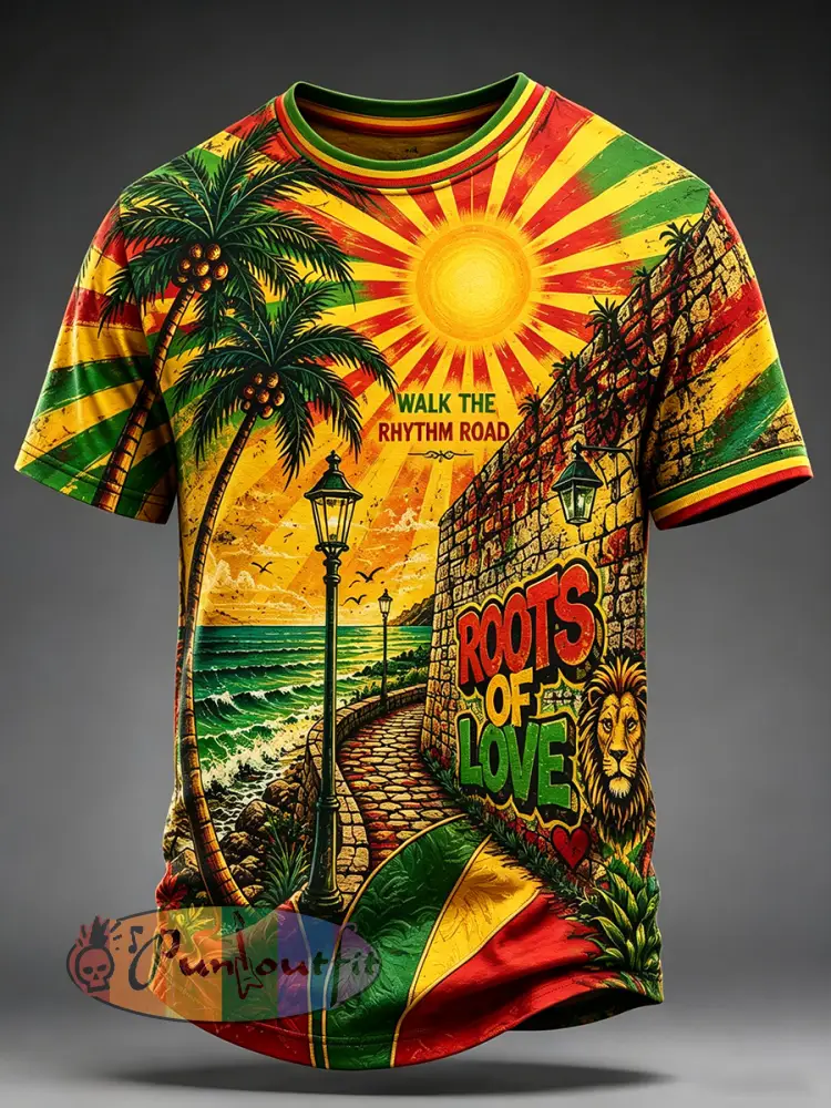 Men’s Reggae Short Sleeves T-Shirt - A · S