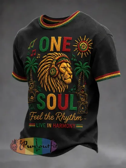 Classic Casual T-Shirt for Retro Reggae Music Fans - As picture · S