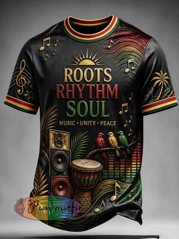 Casual T-Shirt for Fans of Retro Reggae Music - As picture · S