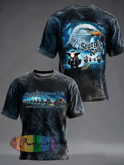 Men’s Motorcycle Rally Printed T-shirt - As picture · S