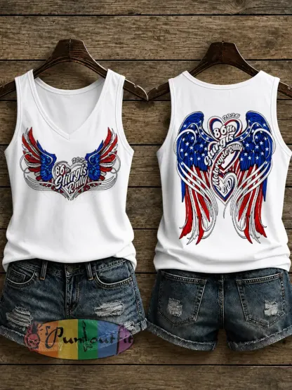 Women’s Motorcycle Rally Printed Tank Top - As picture · S