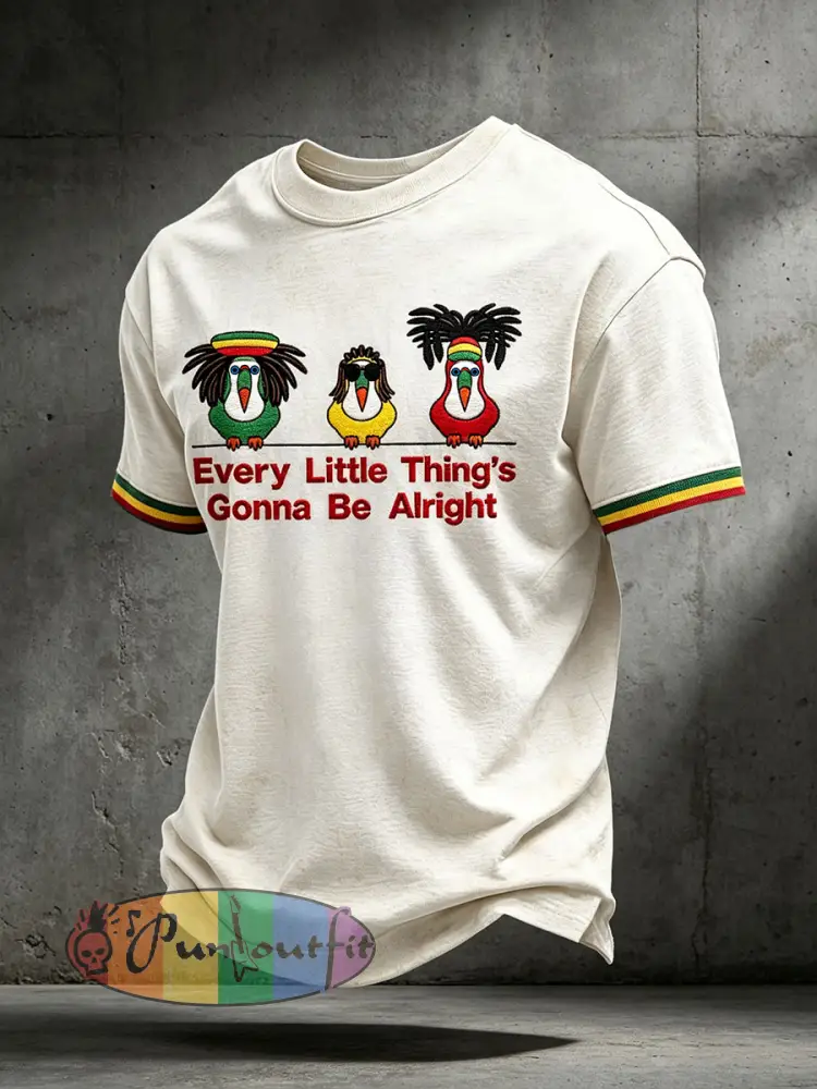 Men’s Every Little Thing Is Gonna Be Alright T-Shirt - Creamy-White · S