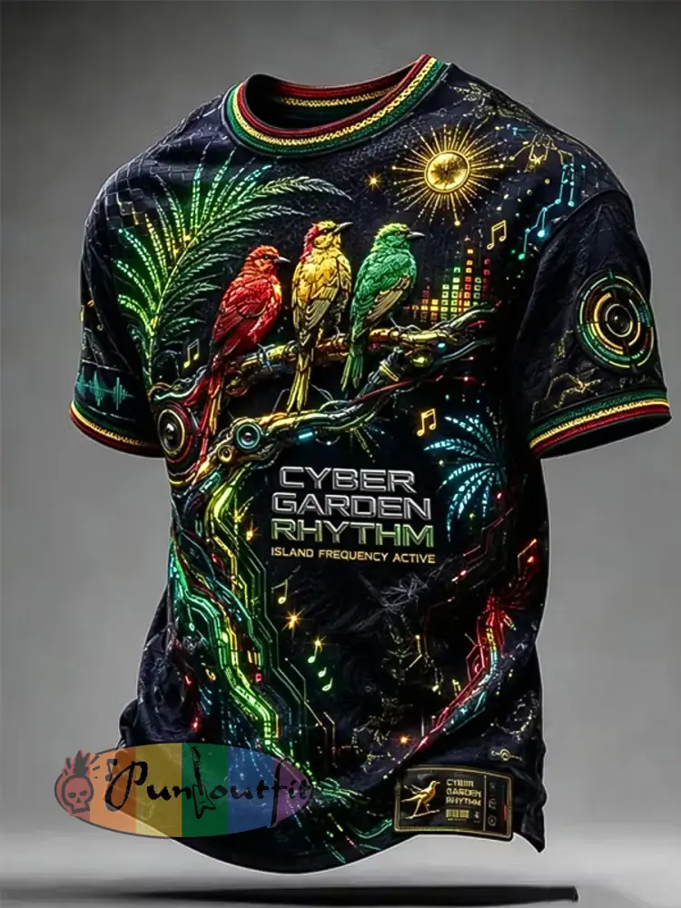 Retro Functional Reggae Music Casual T-Shirt - As picture · S