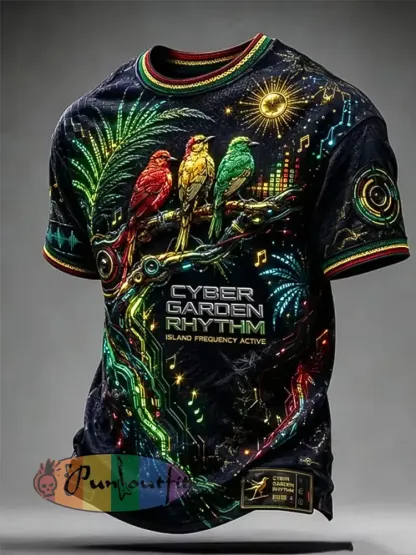 Retro Functional Reggae Music Casual T-Shirt - As picture · S