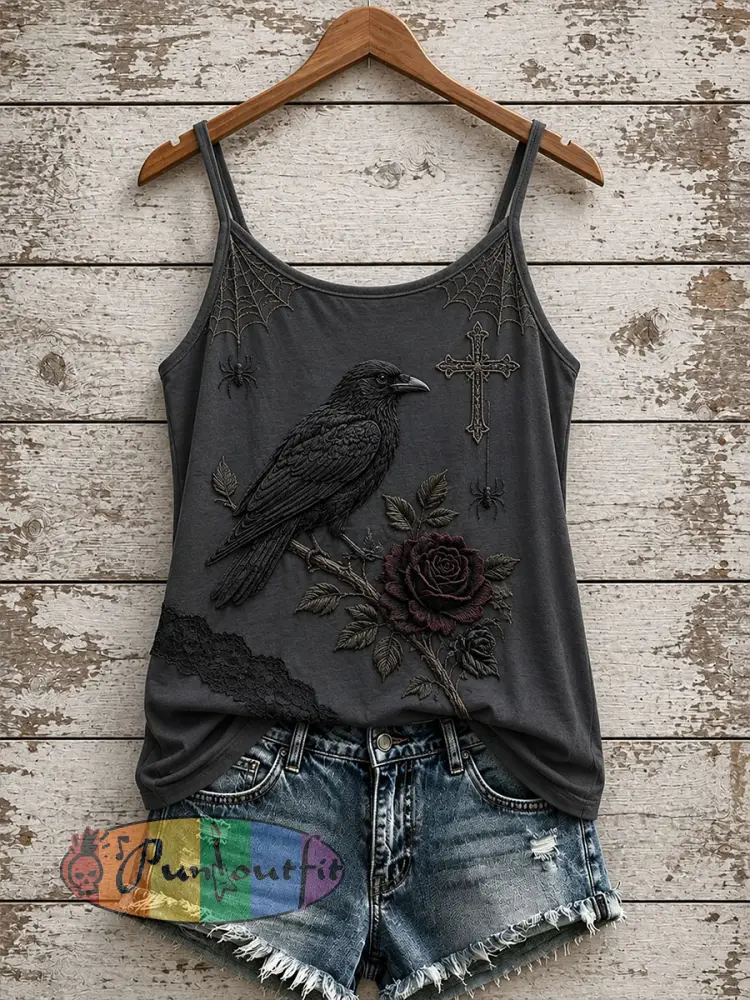 Women’s Gothic Tank Top - Dark Gray · S