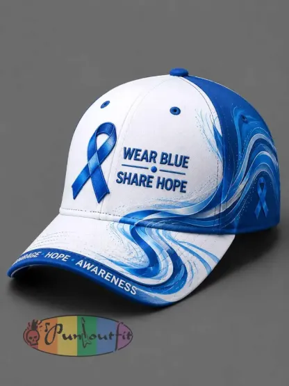 Men‘s Retro Prostate Cancer Awareness Print Casual Hat - As picture · ONE
