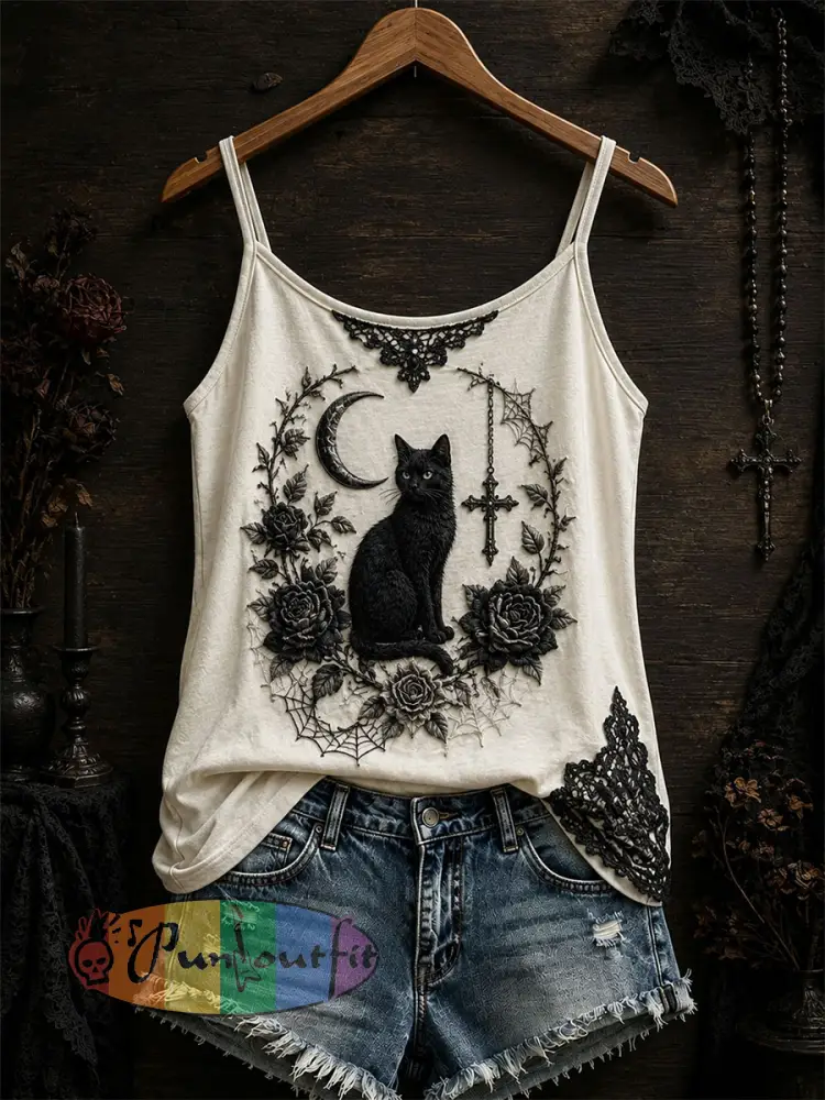 Women’s Gothic Tank Top - Creamy-White · S