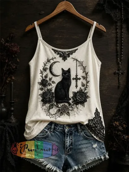 Women’s Gothic Tank Top - Creamy-White · S