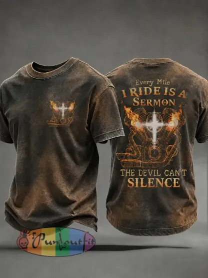 Men’s Faith Biker Rider Graphic T-Shirt