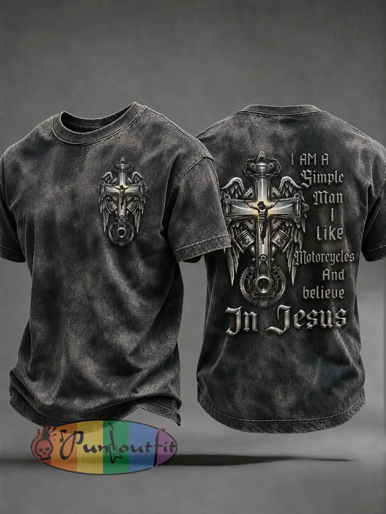 Men’s Faith Biker Rider Graphic T-Shirt