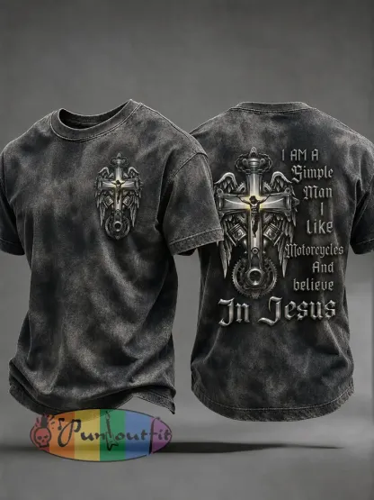 Men’s Faith Biker Rider Graphic T-Shirt