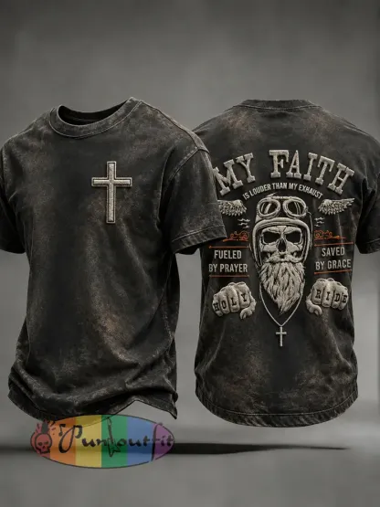 Men’s Faith Biker Rider Graphic T-Shirt