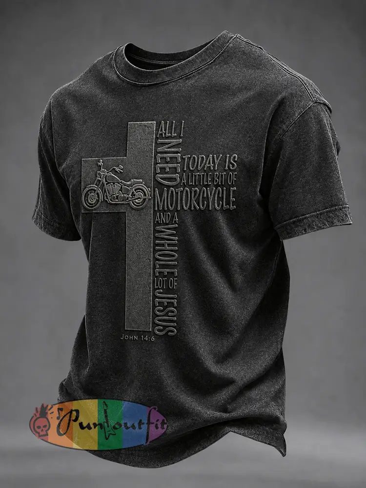 Men’s Faith Biker Rider Graphic T-Shirt