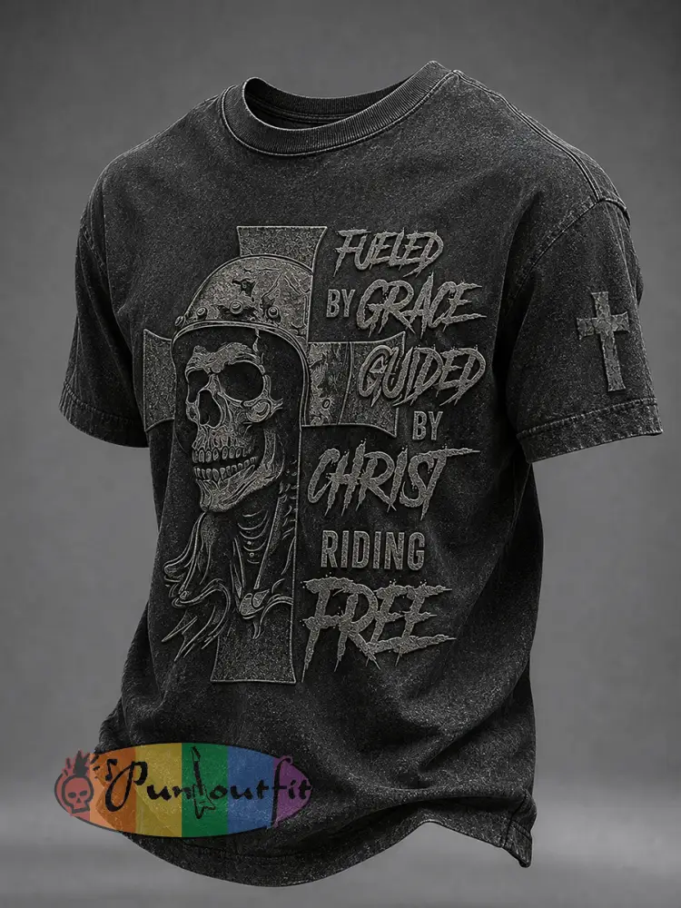 Men’s Faith Biker Rider Graphic T-Shirt