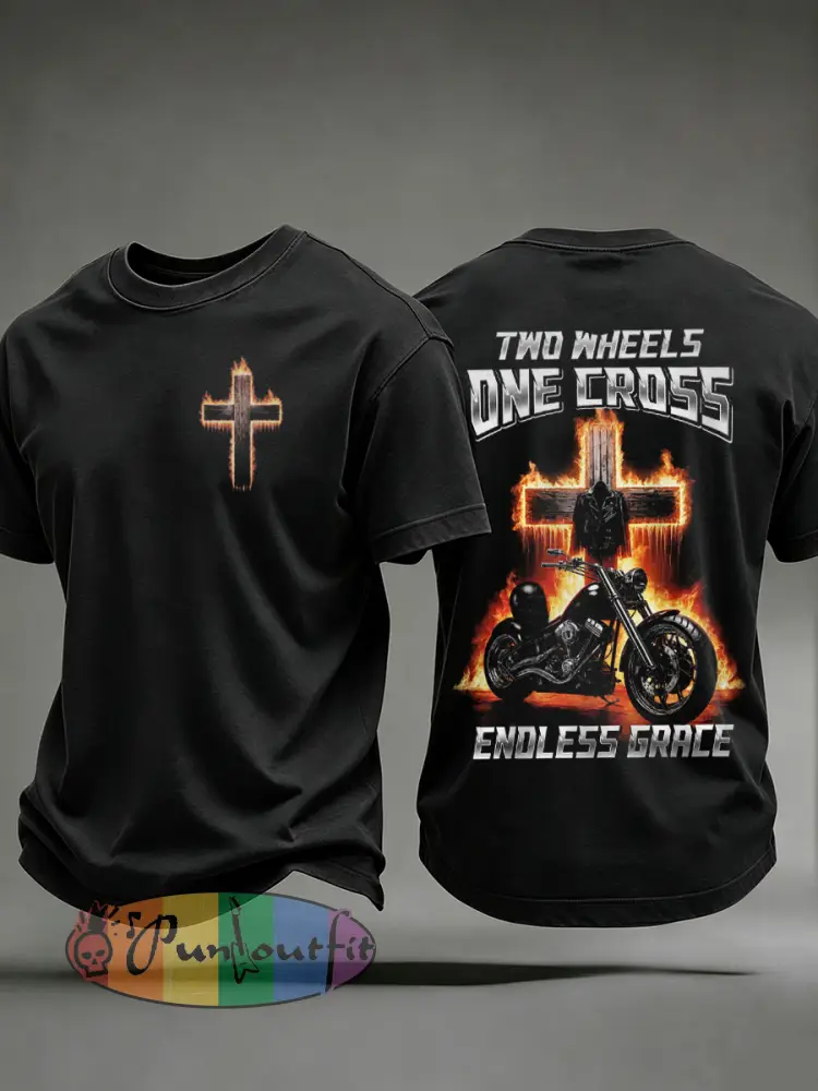 Men’s Faith Biker Rider Graphic T-Shirt