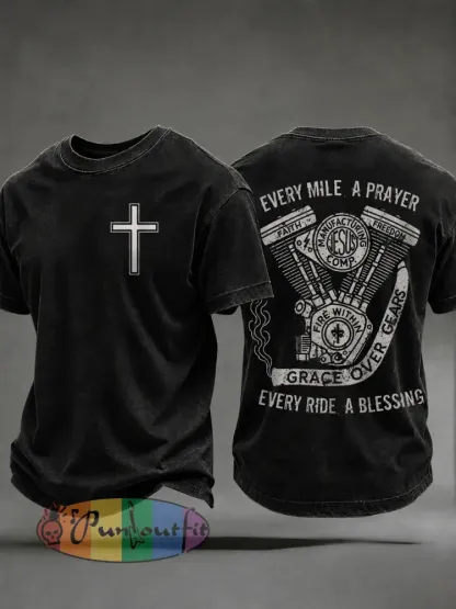 Men’s Faith Biker Rider Graphic T-Shirt