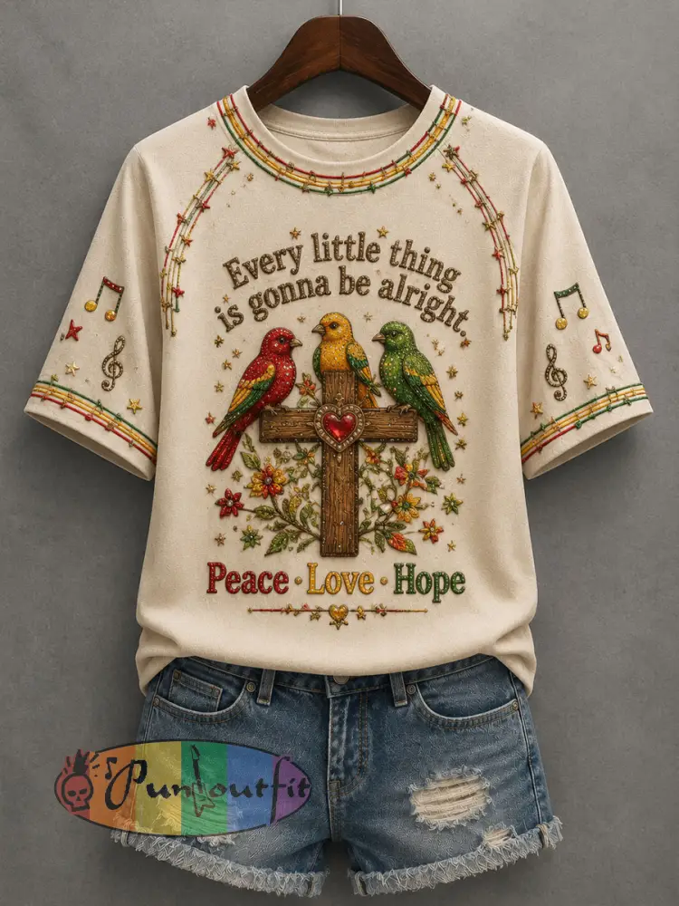 Faith Hope Love Inspirational Bird Shirt - As picture · S