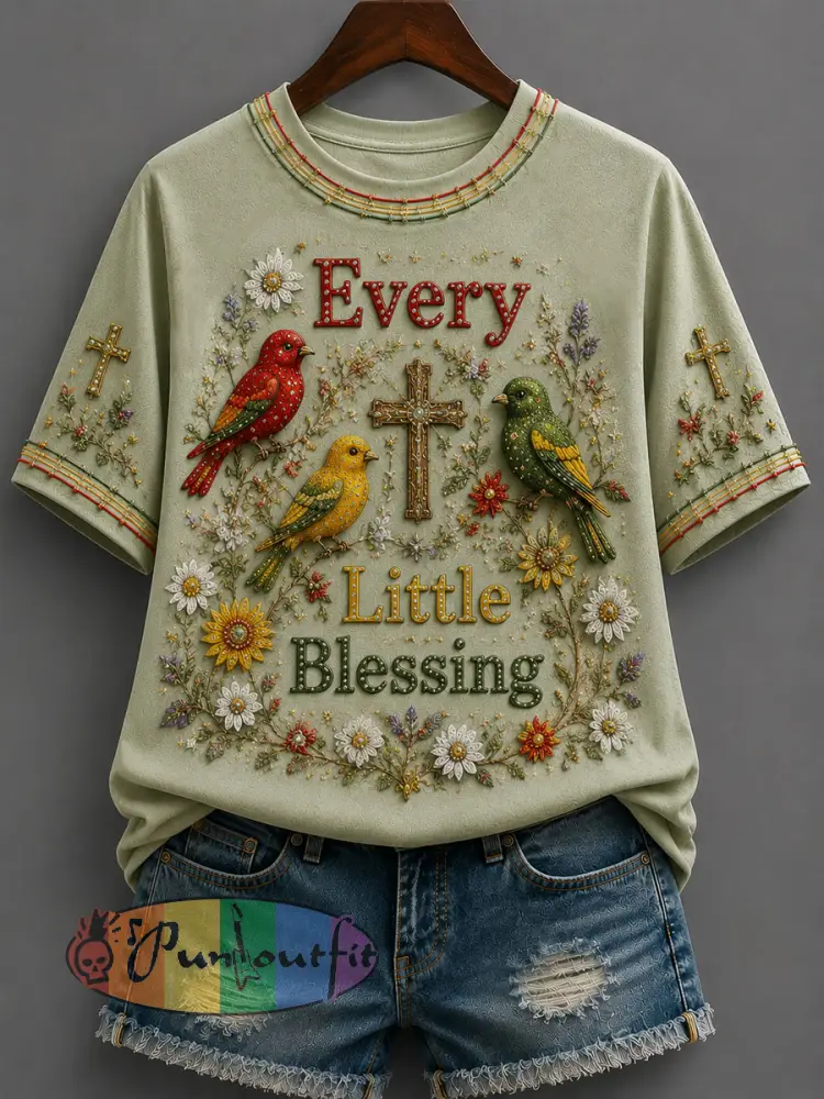 Every Little Blessing Bird Shirt - As picture · S