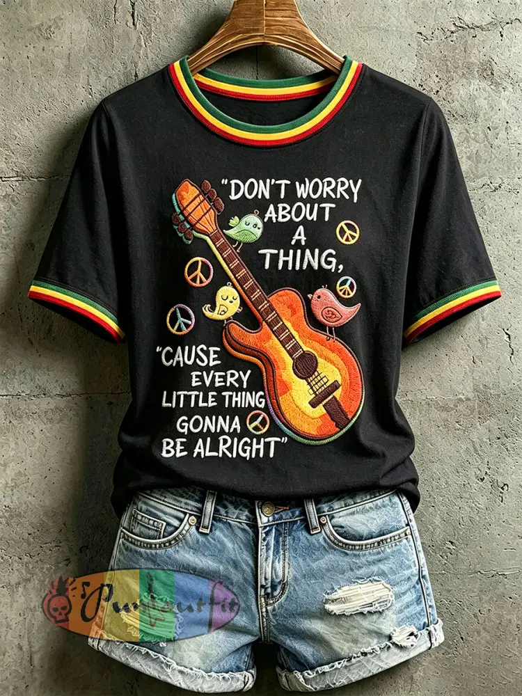 Women’s Every Little Thing Is Gonna Be All Right T-Shirt - Black · S