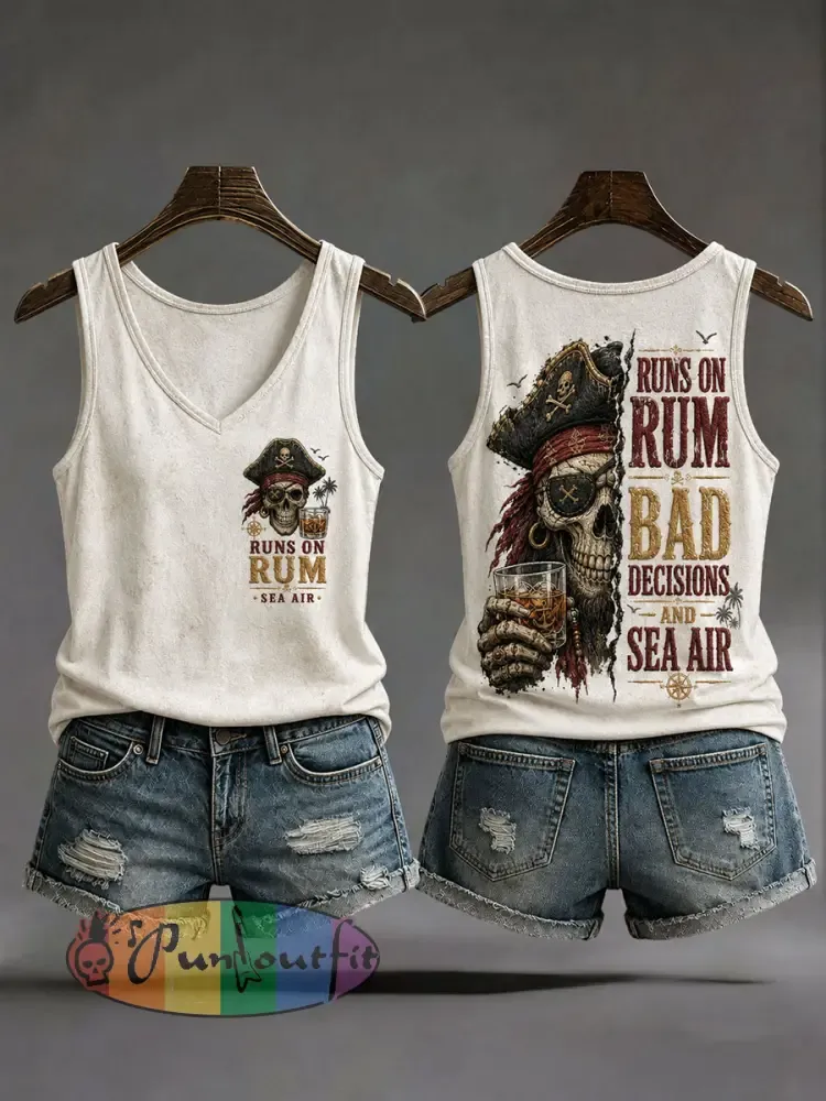 Women’s ’Runs On Rum Bad Decisions And Sea Air’ Vests