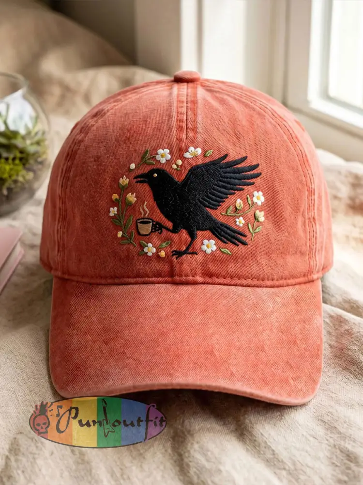 Unisex Gothic Raven Hats - Orange · ONE