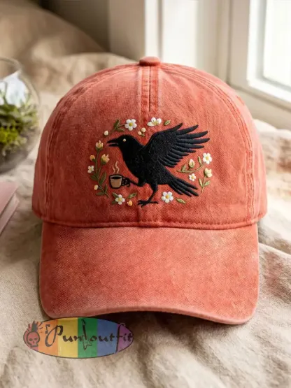 Unisex Gothic Raven Hats - Orange · ONE
