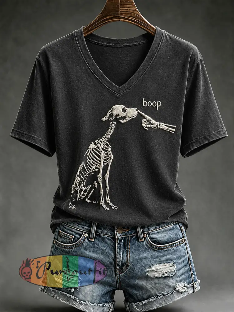 Women’s Boop Short-sleeved T-shirt - Dark Gray · S