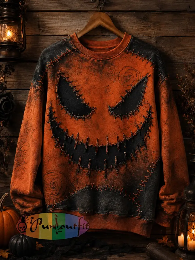 Women’s Halloween Printed Sweatshirt - As picture · S