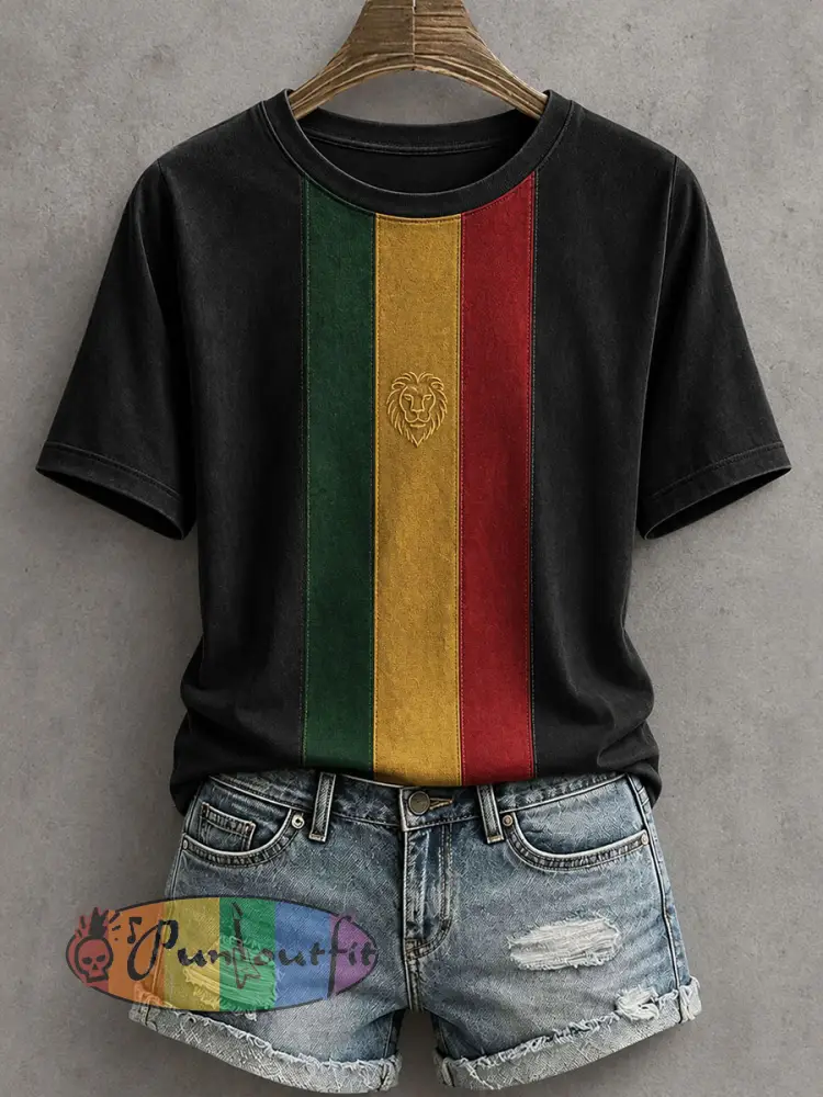 Women’s Reggae Inspired T-Shirt - Black · S