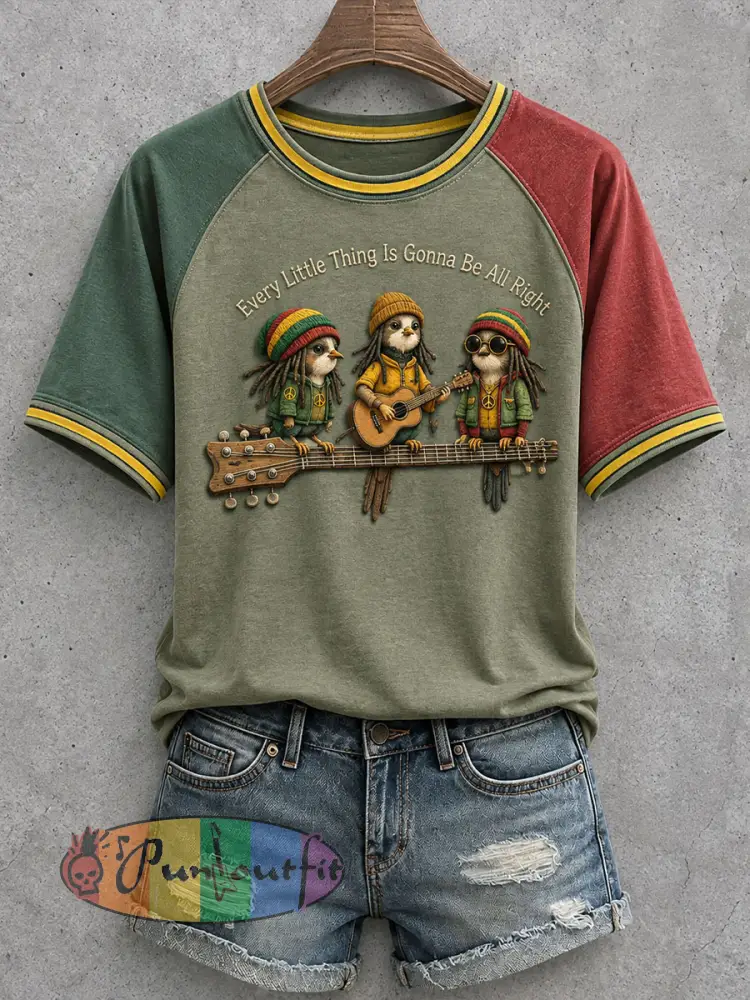 Women’s Every Little Thing Is Gonna Be All Right T-Shirt - As picture · S