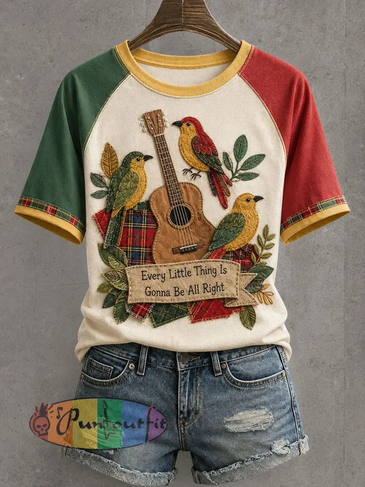 Women’s Every Little Thing Is Gonna Be All Right T-Shirt - As picture · S