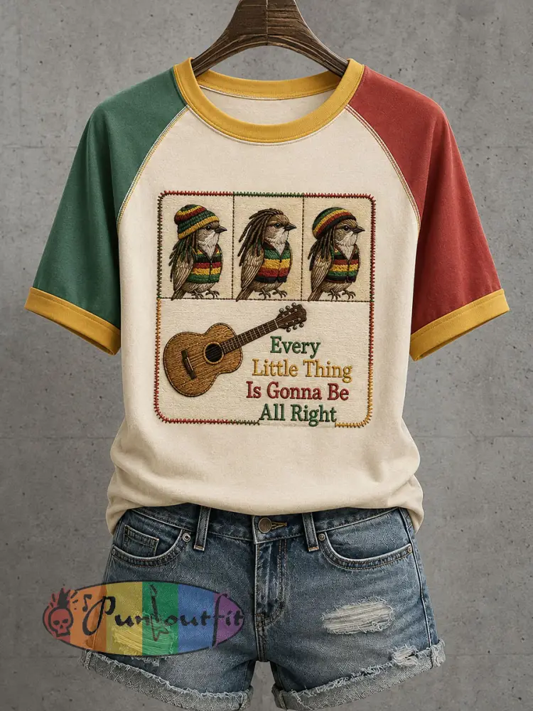 Women’s Every Little Thing Is Gonna Be All Right T-Shirt - As picture · S