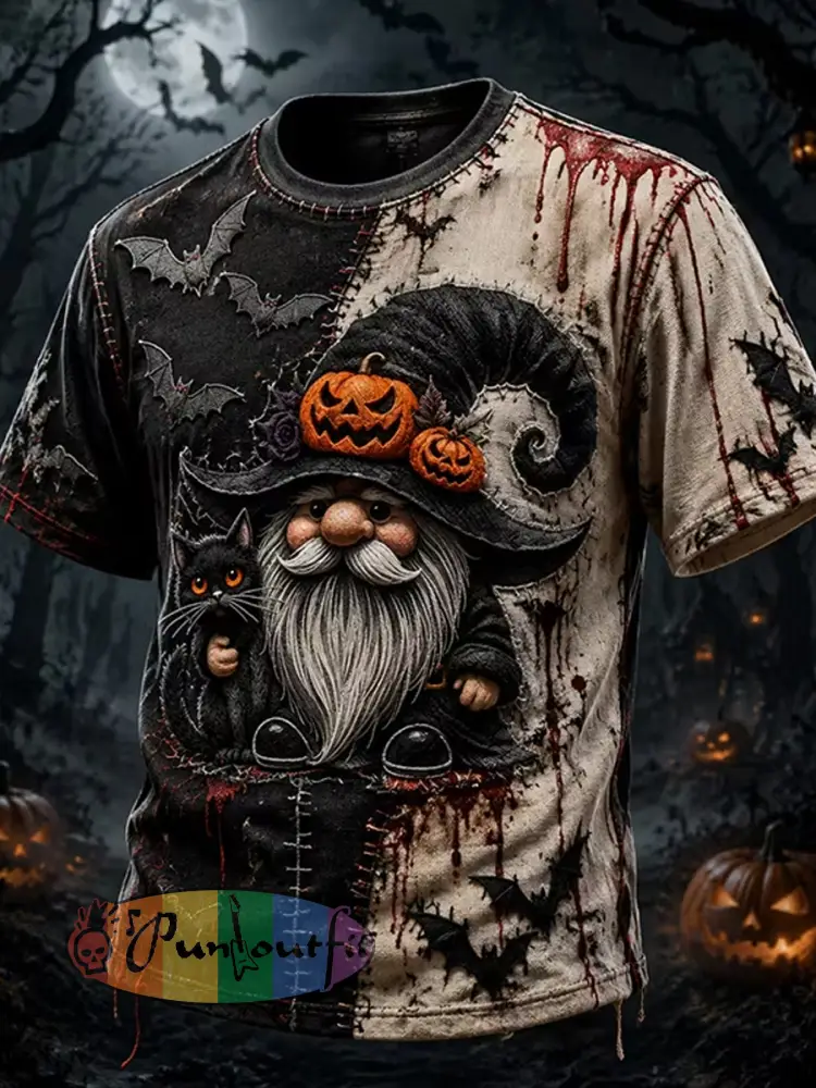Retro Dark Punk Graphic Casual T-Shirt - A · S