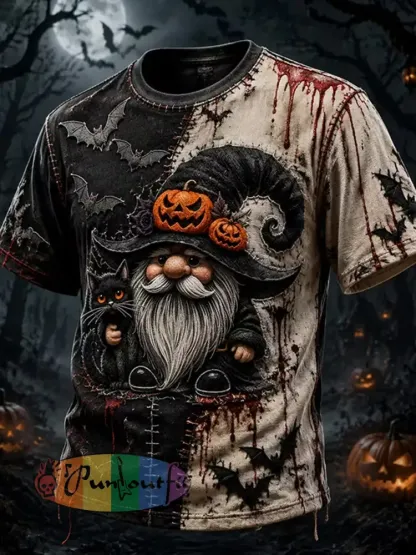 Retro Dark Punk Graphic Casual T-Shirt - A · S