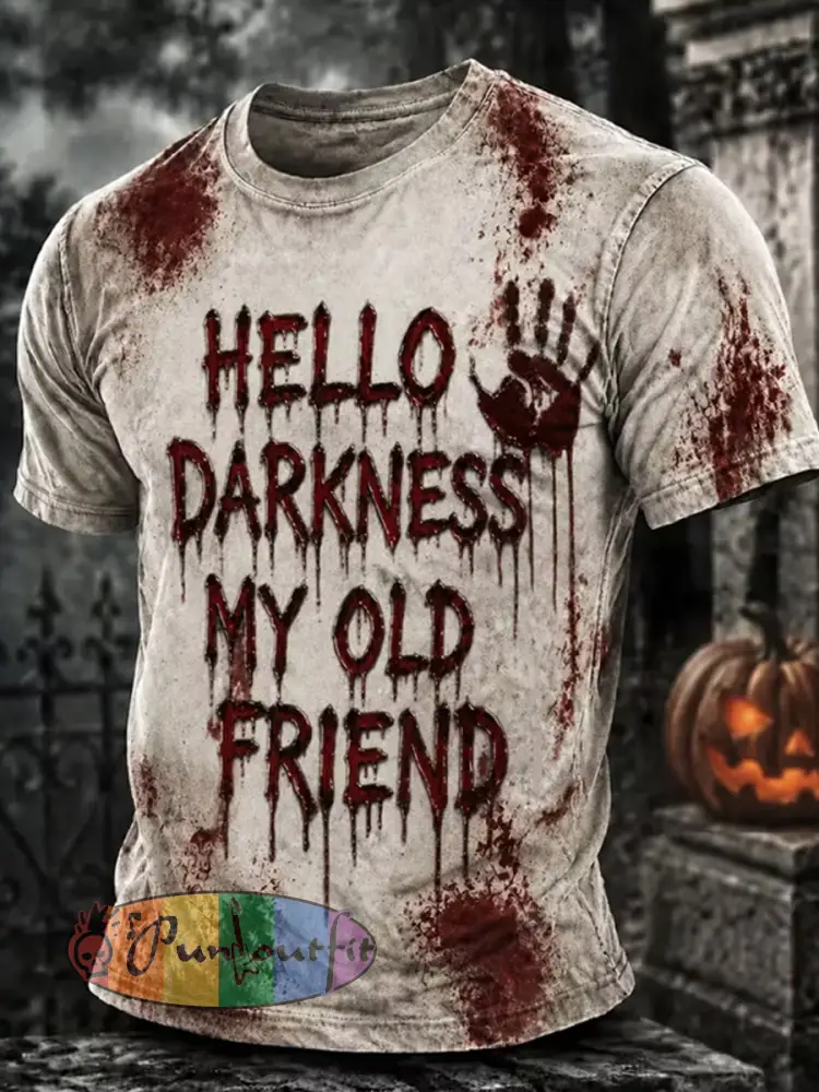 Retro Dark Punk Halloween Graphic Casual T-Shirt - A · S
