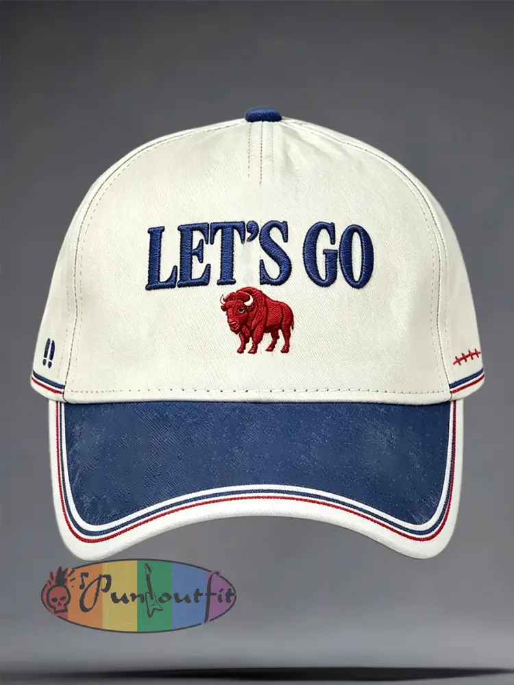 Unisex Football Lover Bulls BUF Art Printed Hat - White · ONE
