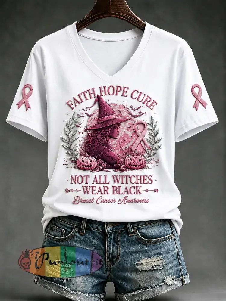 Women’s In October We Wear Pink Short-sleeved T-shirt - White · S