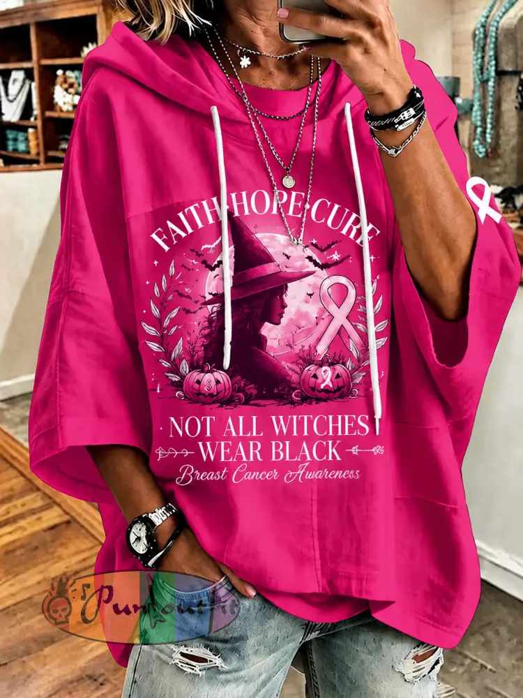Women’s In October We Wear Pink Short-Sleeve Hoodie - Rose Pink · S