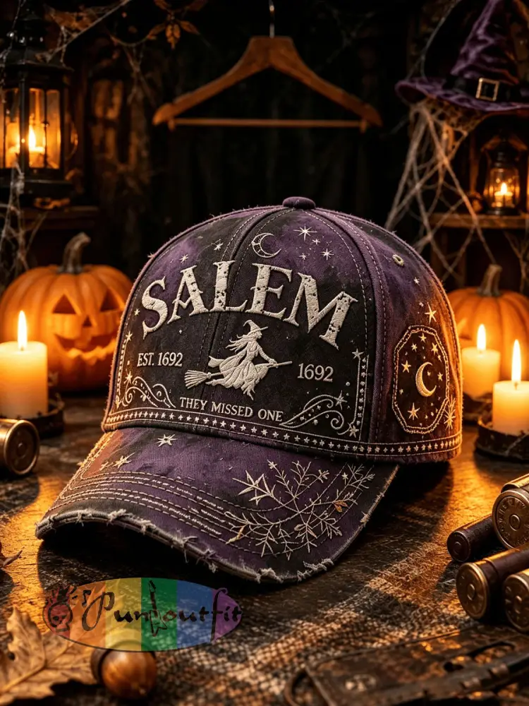 Unisex SALEM EST.1692 THEY MISSED ONE Hat - Purple · ONE