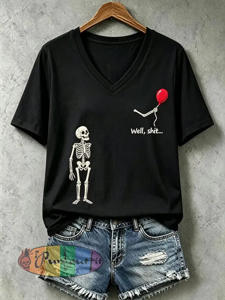 Women’s Gothic Skull T-Shirt - Black · S