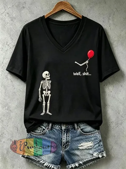 Women’s Gothic Skull T-Shirt - Black · S