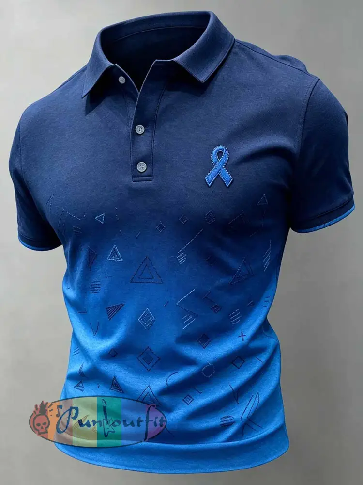 Men’s Fun Prostate Cancer Awareness Graphic Polo Shirt - As picture · S