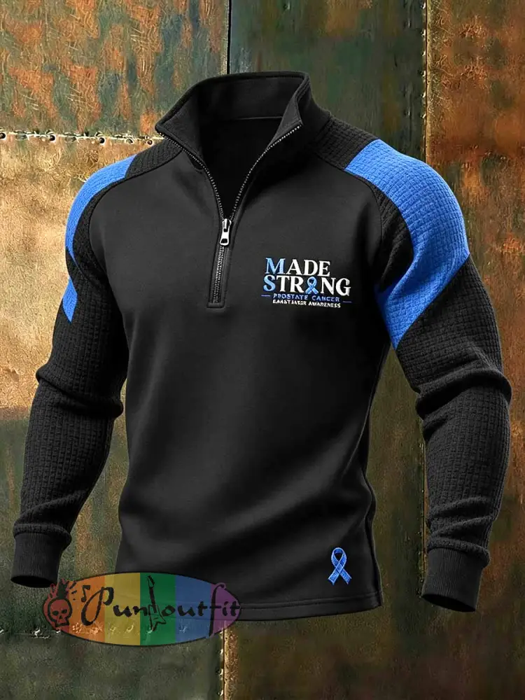 Men’s Retro Prostate Cancer Awareness Print Casual Sweatshirt - As picture · S