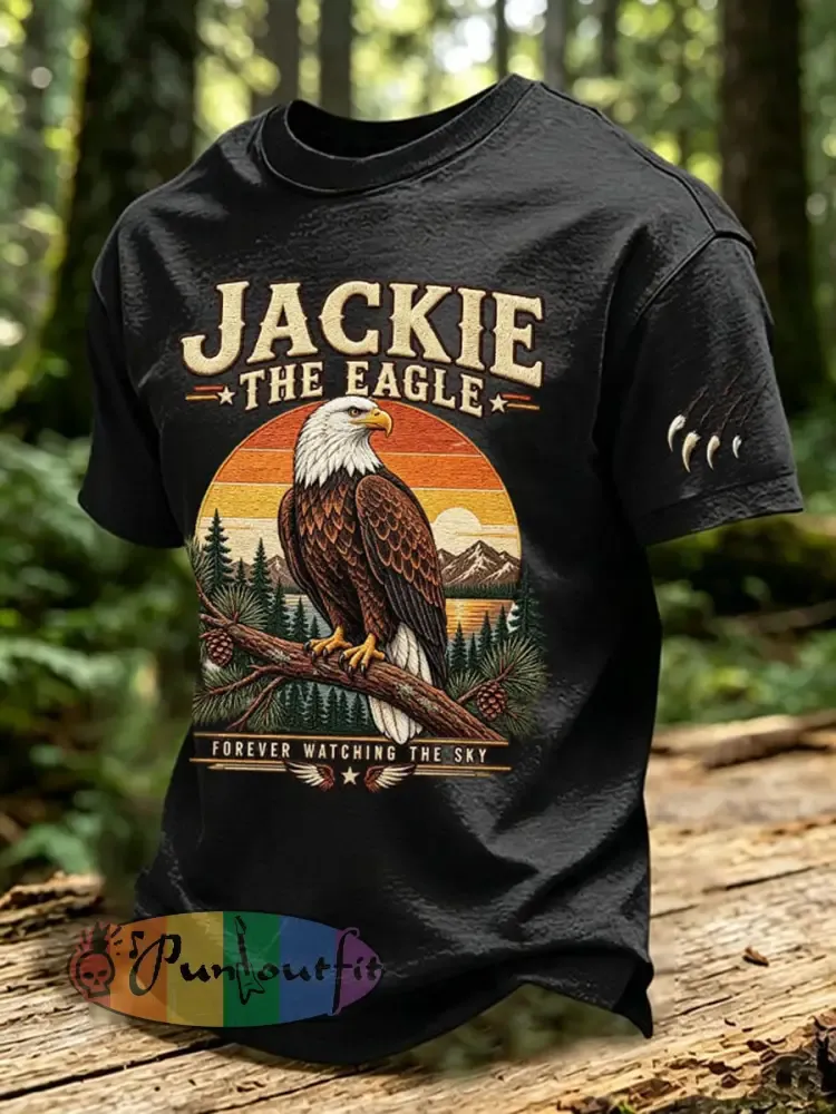 Men’s Forever Over Big Bear Fly Free Jackie Print T-shirt - Black · S