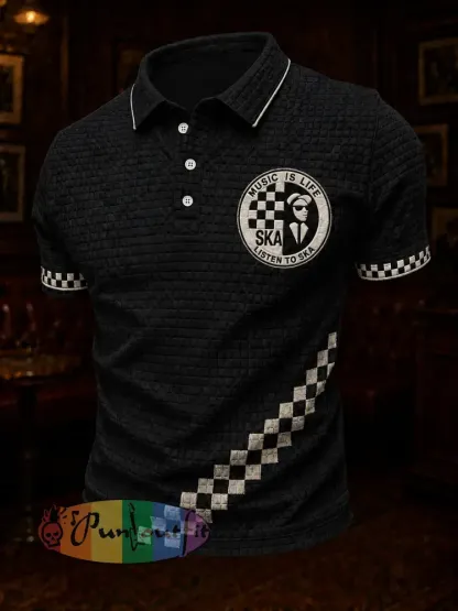 Men’s 2-Tone Ska Music Lover Printed Shirt - As picture · S