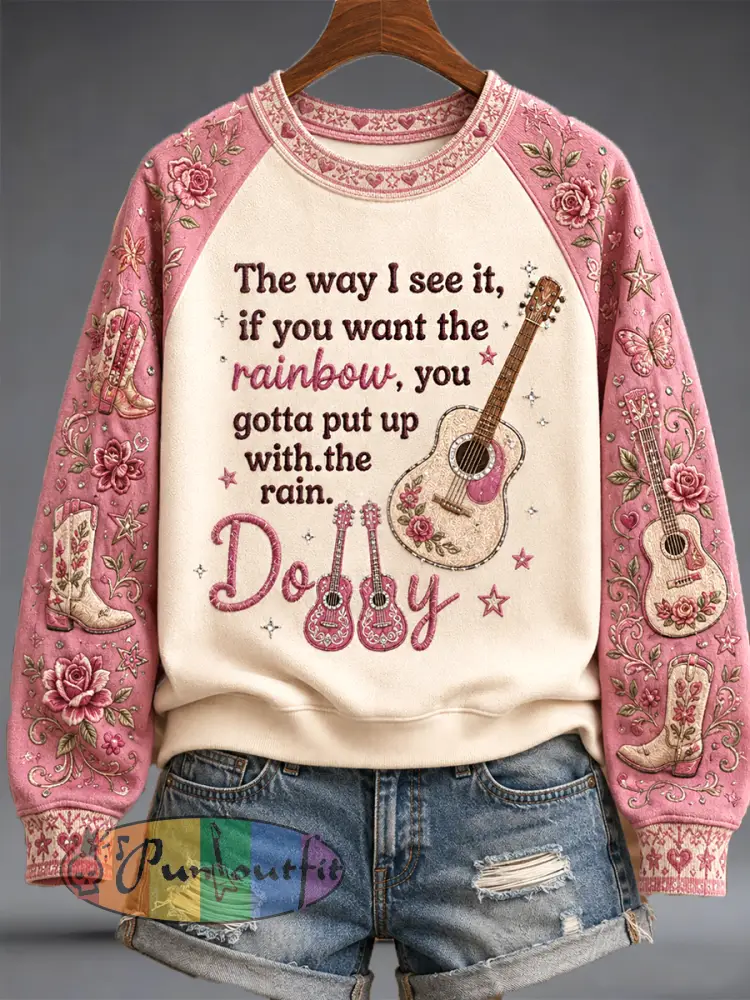 Women’s Country Music Legend Tribute Sweatshirt - Pink · S